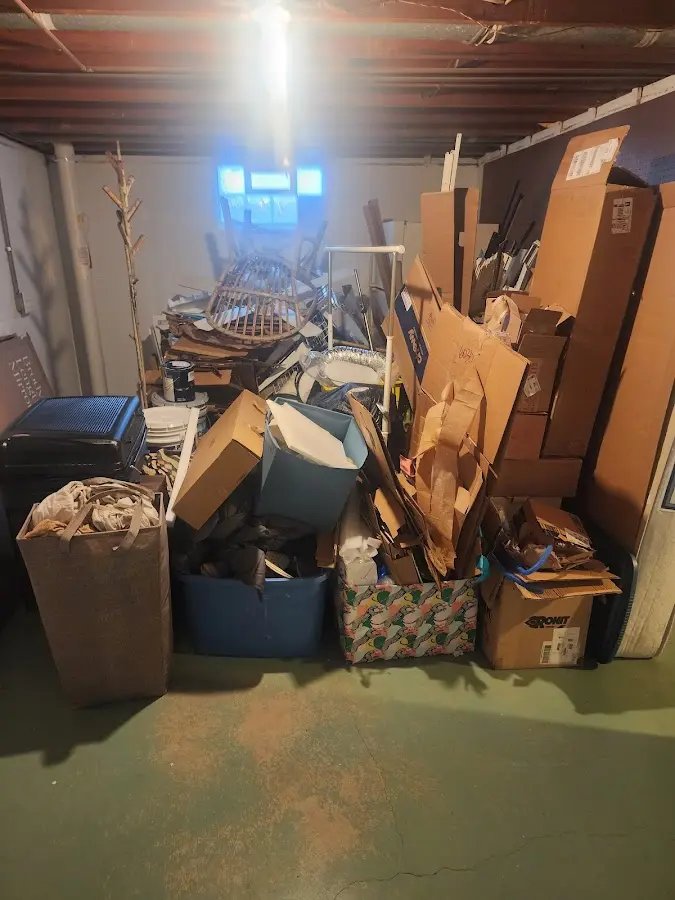 Roll-off dumpster container at job site for 15 Yard Dumpster Rental in Grosse Pointe Park